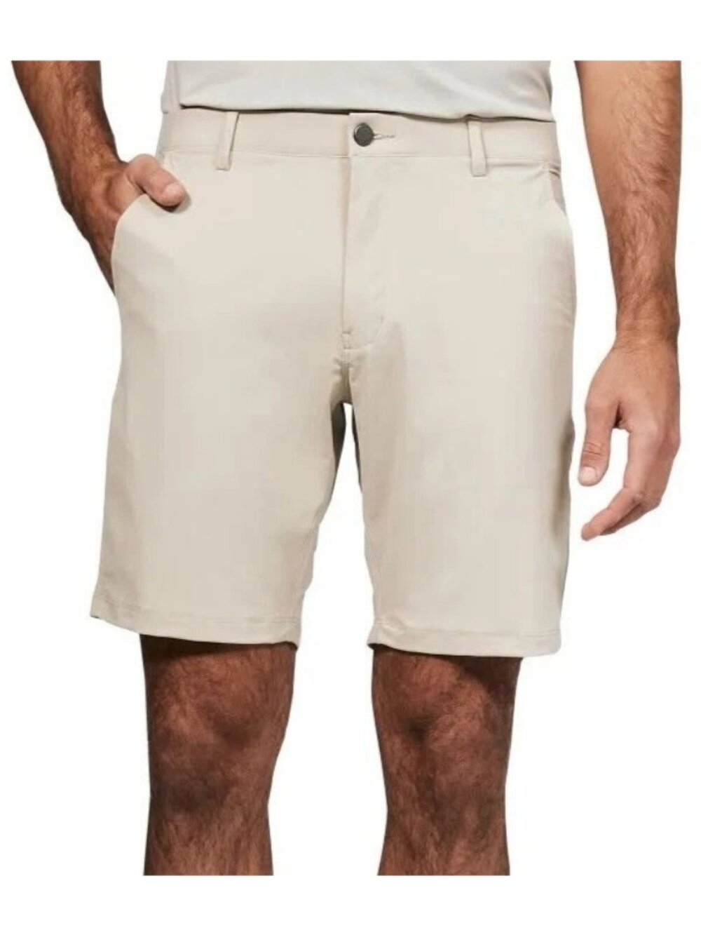 NWT Infinity Men’s 30 Beige Linearflex Performance Shorts 4-Way Stretch Moisture